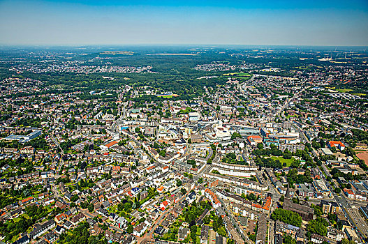 俯视,博特罗普,西南,市区,创新,城市,鲁尔区,北莱茵威斯特伐利亚,德国