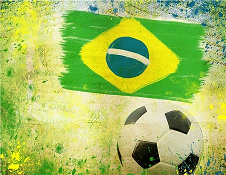 旧式,照片,足球,巴西