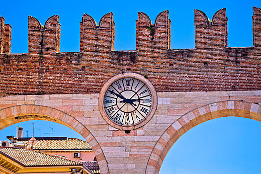 维罗纳,城墙,特写,风景