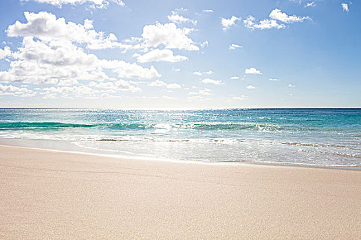 梦幻爱情海滩,印度洋,塞舌尔,沙子,水,小,波浪,蓝天