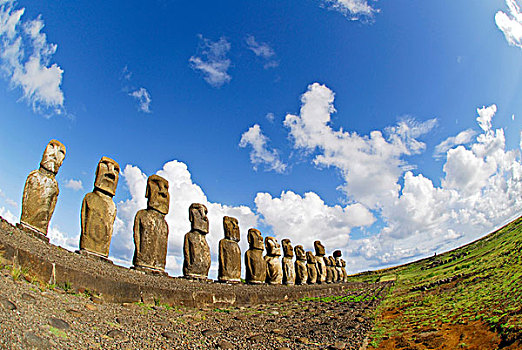 复活节岛石像,复活节岛,智利,南美