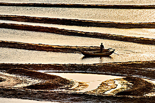 福建霞浦,涂滩,海滩,线条,小船,金色海滩