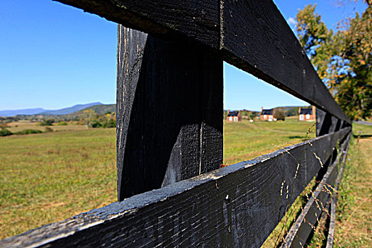 栅栏,草场,乡村,弗吉尼亚,美国