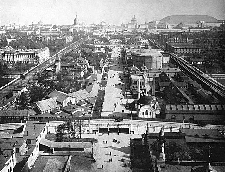 建筑,领土,世界,展示,1893年,风景,东方,历史,黑白,芝加哥,美国,北美