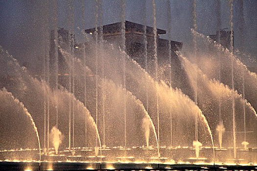 阿联酋,迪拜,市区,喷泉