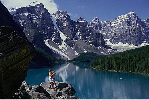 伴侣,冰碛湖,艾伯塔省,加拿大