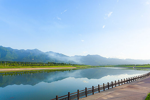 西安鄠邑区天桥湖风光