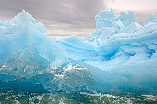 冰山,漂浮,西部,南极半岛,南极,南大洋