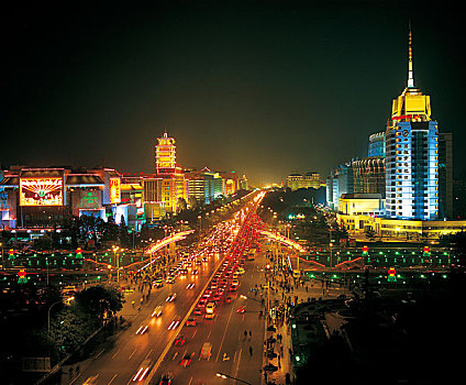 北京西长安街夜景