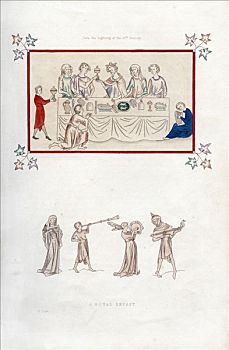 皇家,饮食,早,14世纪,艺术家