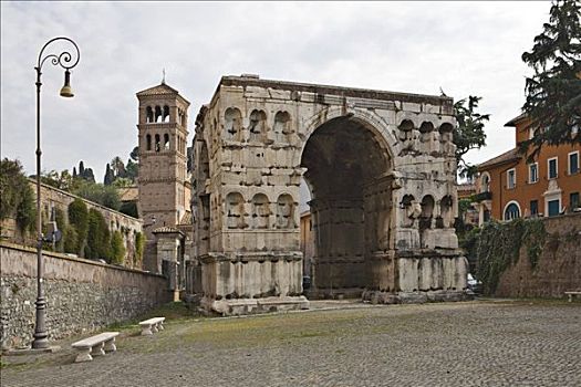 拱形,时间,凯旋门,罗马,意大利,欧洲