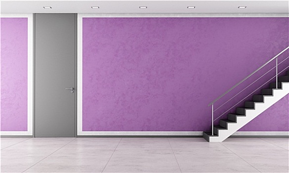 楼梯,空,紫色,休闲