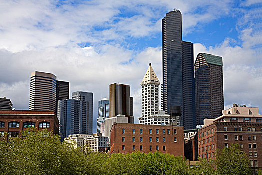 摩天大楼,城市,西雅图,国王,华盛顿,美国