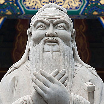 雕塑,孔子,庙宇,北京,中国