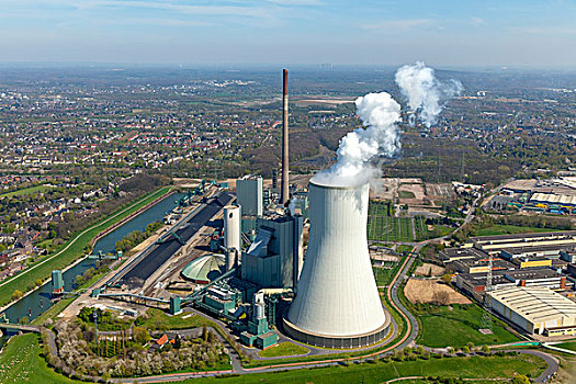 煤,电厂,地区,北莱茵威斯特伐利亚,德国,欧洲
