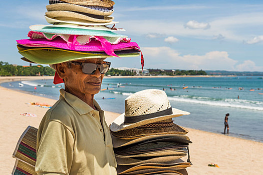 帽子,销售,库塔,海滩