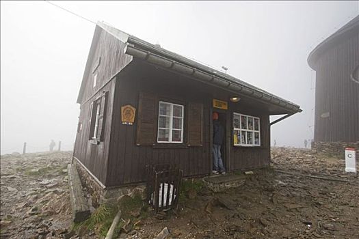 邮局,顶峰,山,捷克共和国