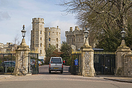 温莎公爵,城堡,入口,伯克郡,英格兰,英国,欧洲