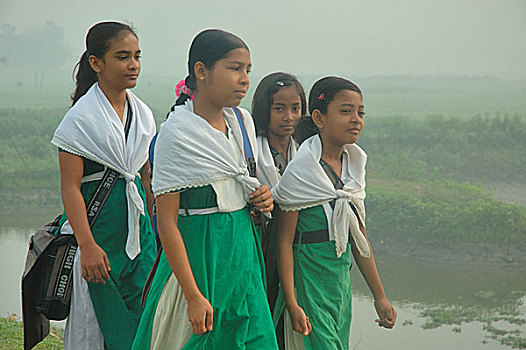学生,学校,孟加拉,2008年