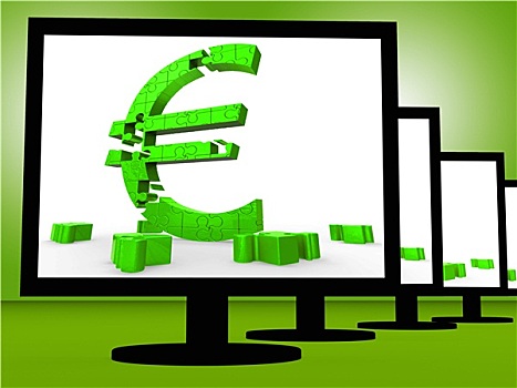 欧元符号,显示屏,欧洲,储蓄
