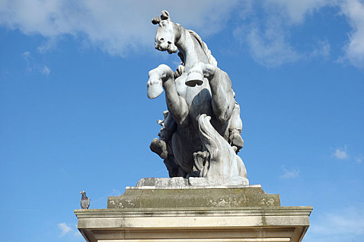 骑马雕像,正面,卢浮宫,巴黎