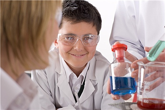 学生,看,化学,教师,实验,实验室