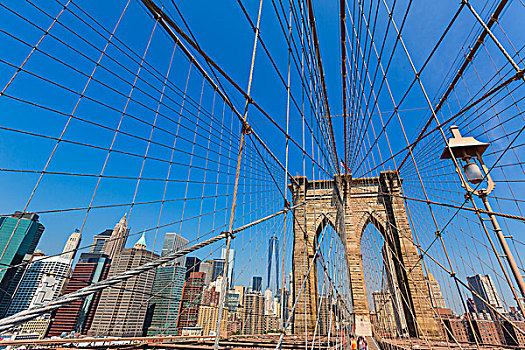 布鲁克林大桥,曼哈顿,纽约,美国