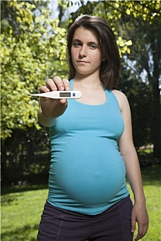 怀孕,展示,体温计