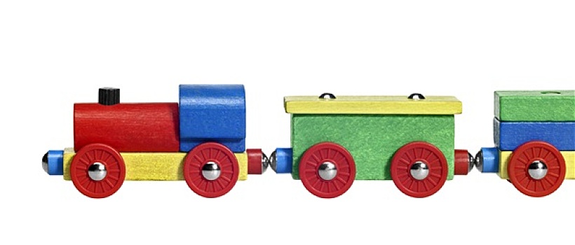 侧面,木制玩具,列车