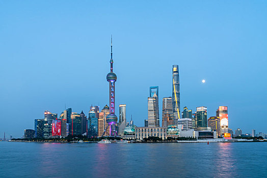 上海夜景城市风光