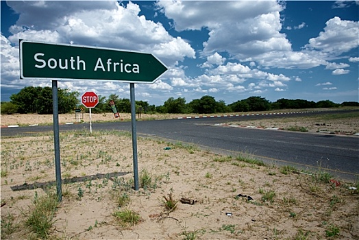 南非,标识,道路