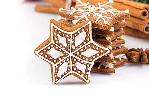 星形,圣诞节,姜饼饼干