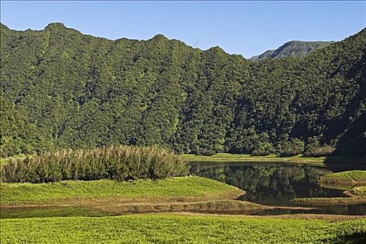 山峦,山谷,留尼汪岛,法国,非洲