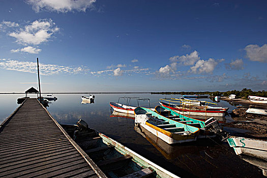码头,湖,靠近,海湾地区,海岸,梅里达,墨西哥