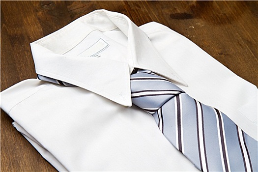 新,白色,男人,衬衫,领带,隔绝,木头