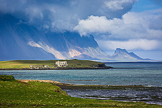 风景,遗址,山,冰岛