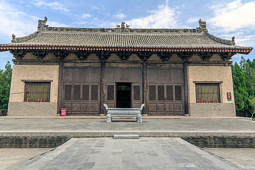 中国山西省运城市舜帝陵景区中式建筑