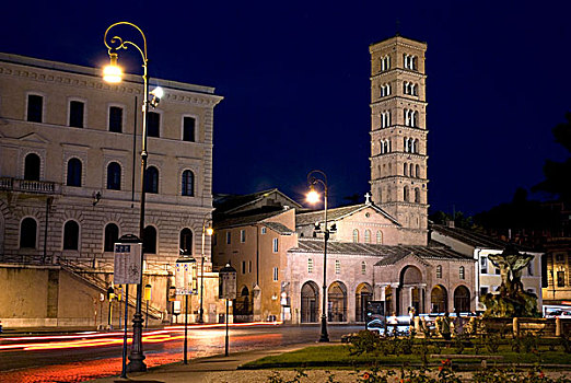教堂,玛丽亚,广场,罗马,意大利,欧洲