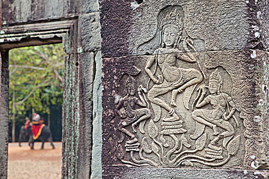 柬埔寨,收获,吴哥窟,巴扬寺,飞天仙女,舞者