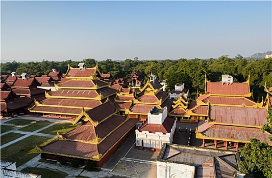 曼德勒,皇宫,缅甸