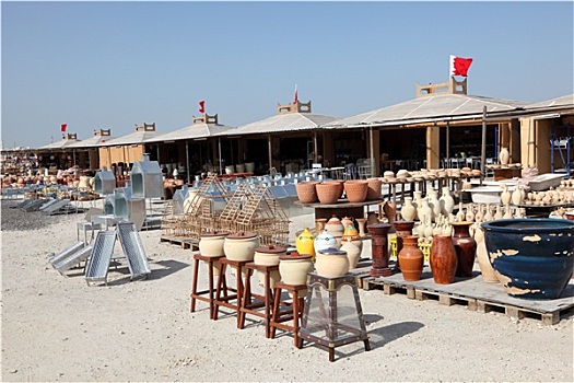 陶器,市场,巴林,中东