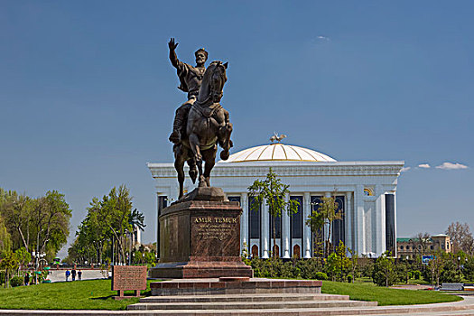 乌兹别克斯坦,塔什干,广场,纪念建筑,国会,中心