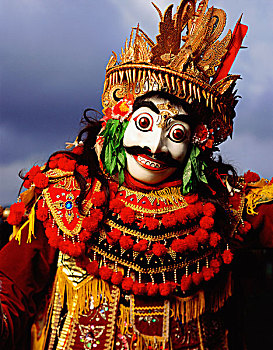 印度尼西亚,巴厘岛,乌布,面具,舞者