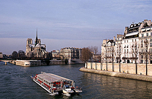 建筑,水岸,塞纳河,巴黎,法国