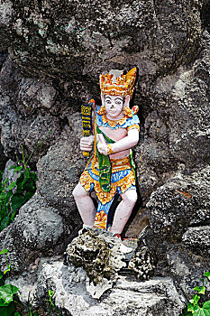 亚洲,印度尼西亚,巴厘岛,沙努尔,石头,雕塑,印度教,神