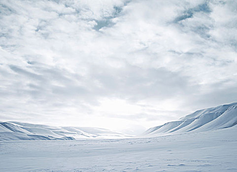 山峦,积雪,土地