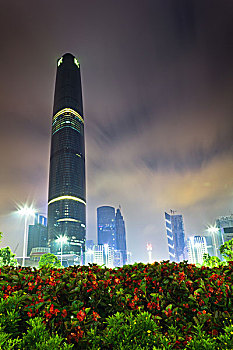 广州,珠江新城,花城广场,夜景