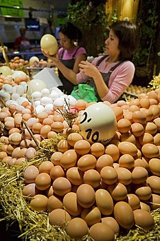 蛋,出售,巴塞罗那,西班牙