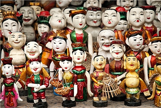 传统,木偶,河内,越南