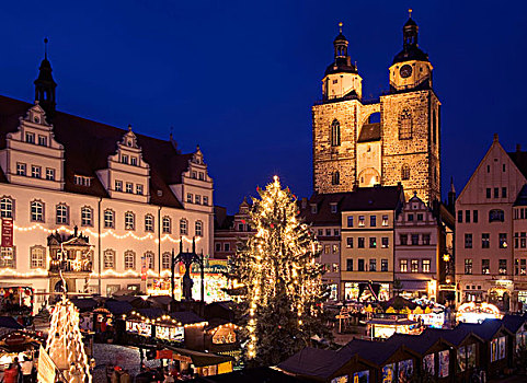 圣诞市场,萨克森安哈尔特,德国,欧洲